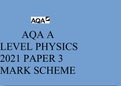 AQA A LEVEL PHYSICS 2021 PAPER 3 MARK SCHEME