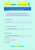 CALA Study Guide Questions and Correct Answers | Latest Update