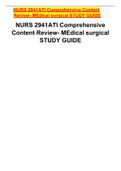 NURS 2941	ATI Comprehensive Content  Review- MEdical surgical STUDY GUIDE