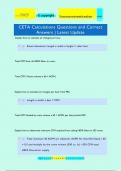 CETA Calculations Questions and Correct Answers | Latest Update