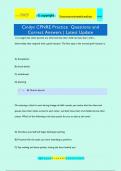 Cindys CPNRE Practice Questions and Correct Answers | Latest Update