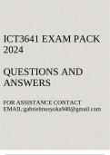 ICT3641 Exam pack 2024(Questions and answers)