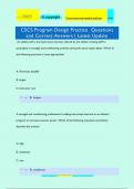 CSCS Program Design Practice Questions  and Correct Answers | Latest Update