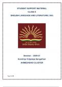 English language & Literature – Student Support Material – Class 10 – CBSE – NCERT – IB – ICSE