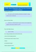 CWEL Exam Questions and Correct Answers | Latest Update