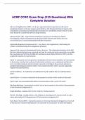 ACRP CCRC Exam Prep (135 Questions) With Complete Solution