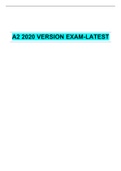 	 A2 2020 VERSION EXAM-LATEST