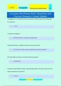 Louisiana Real Estate Exam Questions and Correct Answers | Latest Updat