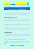 Louisiana Real Estate Exam Questions and Correct Answers | Latest Update