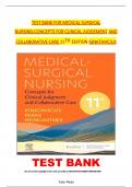 TEST BANK FOR MEDICAL  SURGICAL NURSING: CONCEPTS FOR CLINICAL  JUDGEMENT  AND  COLLABORATIVE CARE 11th EDITION IGNATAVICIUS