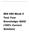 MIS 589 Week 5 Test Your Knowledge QUIZ (100% Correct Solution).pdf