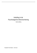 Samenvatting  Inleiding Psychologische Dienstverlening (V5G507)