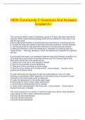  HESI Community 2 Questions And Answers Graded A+.