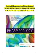 Test Bank Pharmacology A Patient-Centered Nursing Process Approach, 11th Edition by Linda E. McCuistion Chapter 1-58 | Complete 100 % Verified