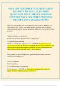 NSCA CPT CERTIFICATION TEST LATEST  2024 WITH 300 REAL EXAM PREP  QUESTIONS AND CORRECT VERIFIED  ANSWERS/ NSCA CERTIFIED PERSONAL  TRAINER EXAM 2024/2025 (NEW!)