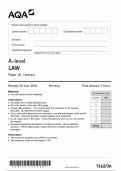 AQA A LEVEL LAW PAPER 3A 2024 (7162/3A: Contract)