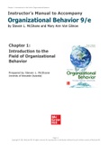 Test Bank for Organizational Behavior Emerging Knowledge. Global Reality, 9th Edition, Steven McShane, Mary Von Glinow