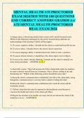 MENTAL HEALTH ATI PROCTORED  EXAM 2024/2025 WITH 100 QUESTIONS  AND CORRECT ANSWERS GRADED A+/  ATI MENTAL HEALTH PROCTORED  REAL EXAM 2024