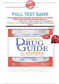 TEST BANK FOR DAVIS'S DRUG GUIDE FOR NURSES 18TH EDITION BY VALLERAND,  SANOSKI QUESTIONS AND ANSWERS GRADED A+ 