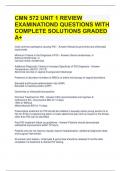 CMN 572 UNIT 1 REVIEW EXAMINATION QUESTIONS WITH COMPLETE SOLUTIONS GRADED A+