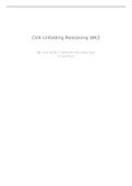 NR 324 WEEK 3 CASE STUDY CEREBRAL VASCULAR ACCIDENT (CVA) Unfolding Reasoning