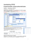 Handleiding SPSS Practica - Experimentele Onderzoeksmethoden