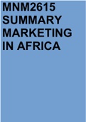 MNM2615 SUMMARY MARKETING IN AFRICA