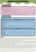 Genetic and Neural Explanations for Explaining Offending Behaviour A* notes for A-Level Psychology - VISUALLY PRESENTED, EVERYTHING YOU NEED TO KNOW FOR AN A*