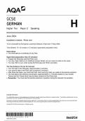 2024 AQA GCSE GERMAN HIGHER SPEAKING PAPER 2 PHOTO CARDS