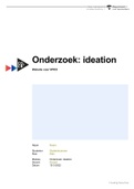 Onderzoek: Ideation verslag