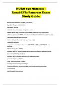 NURO 670 Midterm - Renal-LFTs-Pancreas Exam Study Guide 