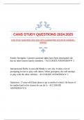 CANS STUDY QUESTIONS 2024.2025 WITH GUARANTEED ACCURATE ANSWERS |VERIFIED