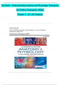 Test Bank - Understanding Anatomy and Physiology, Thompson,  3rd Edition (Thompson, 2020),   Chapter 1 - 25 | All Chapters 