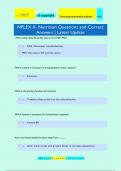 NPLEX II- Nutrition Questions and Correct Answers | Latest Update