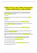 NURS 617 Exam: The Cellular Environment: Fluids and Electrolytes, Acids and Bases