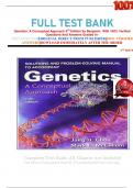 full test bank Genetics: A Conceptual Approach 6 TH Edition by Benjamin With 100% Verified  Questions And Answers Graded A+