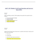 A&P 1 101 Module 6 Lab Exam Questions and Answers latest 100%