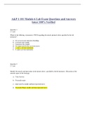 A&P 1 101 Module 6 Lab Exam Questions and Answers latest 100% Verified