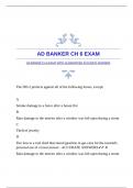 AD BANKER CH 6 EXAM WITH GUARANTEED ACCURATE ANSWERS