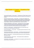  Real Estate U Chapter 1 Questions And Answers.