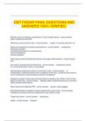 EMT FISDAP FINAL QUESTIONS AND ANSWERS 100% VERIFIED.