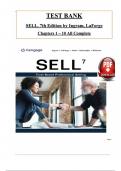 Test Bank for SELL, 7th Edition by Thomas N. Ingram, Raymond W. LaForge, All Chapters Covered, Verified Latest Edition.