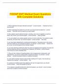 FISDAP EMT Medical Exam Questions With Complete Solutions.