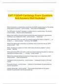 EMT FISDAP Cardiology Exam Questions And Answers Well Illustrated.