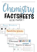 GCSE Chemistry Revision/Study Notes Paper 1