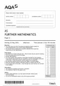 AQA AS FURTHER MATHEMATICS Paper 1 QP Monday 13 May 2024