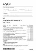 AQA AS FURTHER MATHEMATICS Paper 2 Discrete Friday 17 May 2024