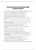 CC' Echo Review Exam Questions With Complete Solutions