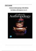 Test Bank for Cultural Anthropology, 15th Edition by Carol R. Ember, All 27 Chapters Covered, Latest Complete Guide.