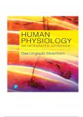 Test Bank - Human Physiology an Integrated Approach 8th Edition (Silverthorn, 2025) Update, All Chapters, Complete Latest Version.